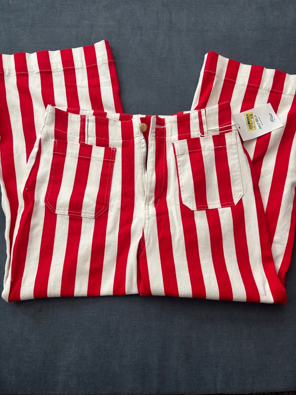 Red & White Striped pants - Picture 2 of 3